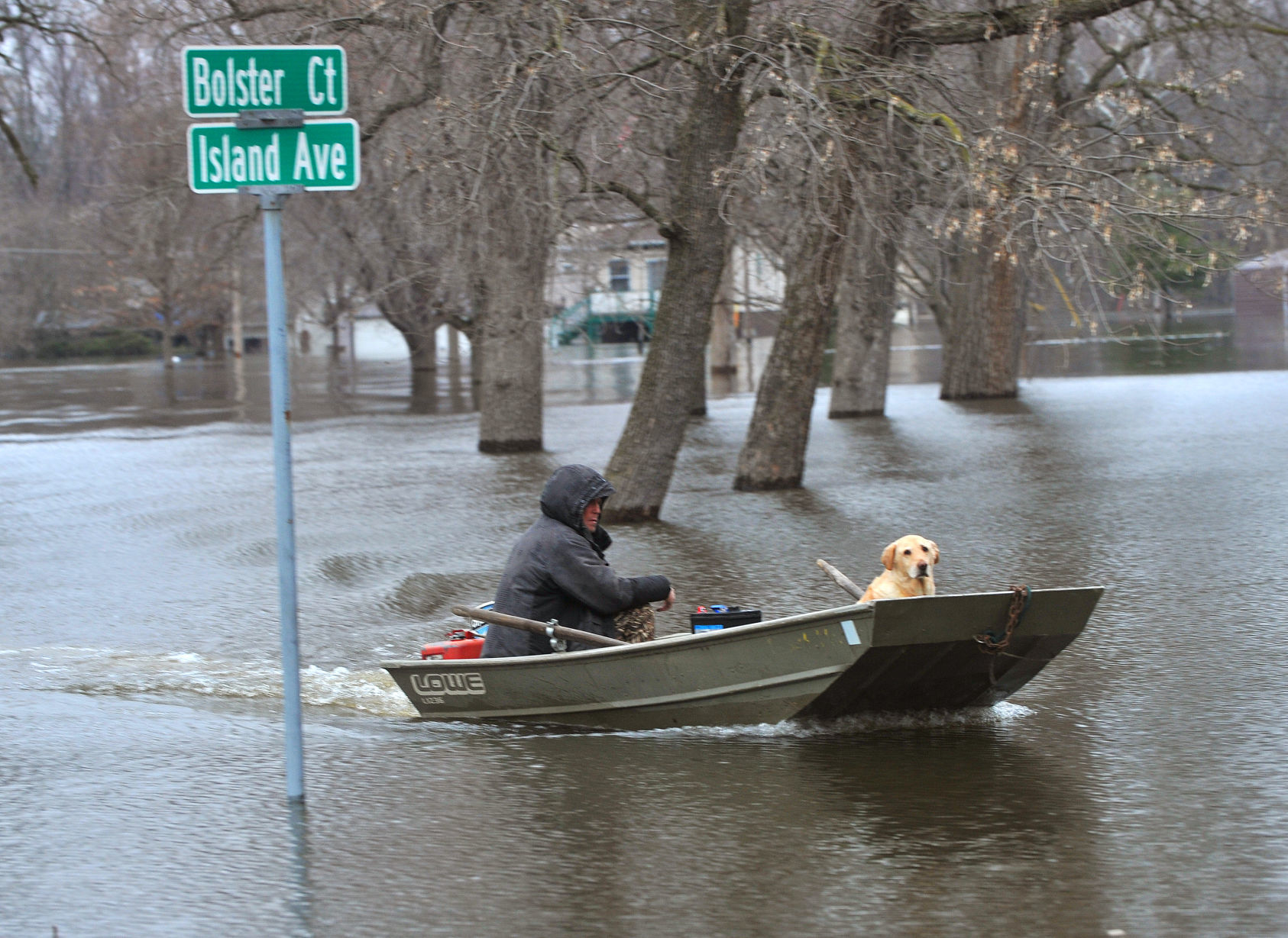 Flooding in the Illinois Quad-Cities area.